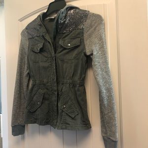Girls jacket with hoodie